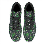 T-Rex And Dino Fossil Pattern Print High Top Leather Sneakers