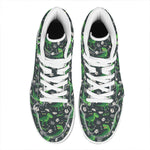 T-Rex And Dino Fossil Pattern Print High Top Leather Sneakers