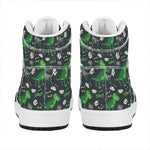 T-Rex And Dino Fossil Pattern Print High Top Leather Sneakers