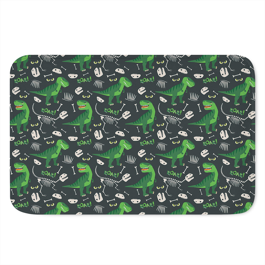 T-Rex And Dino Fossil Pattern Print Indoor Door Mat