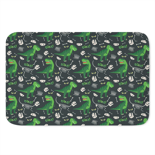T-Rex And Dino Fossil Pattern Print Indoor Door Mat