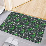 T-Rex And Dino Fossil Pattern Print Indoor Door Mat