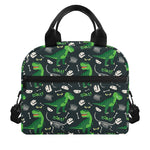 T-Rex And Dino Fossil Pattern Print Insulated Lunch Bag
