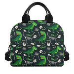 T-Rex And Dino Fossil Pattern Print Insulated Lunch Bag