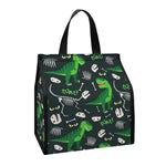 T-Rex And Dino Fossil Pattern Print Insulated Lunch Tote