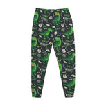 T-Rex And Dino Fossil Pattern Print Jogger Pants