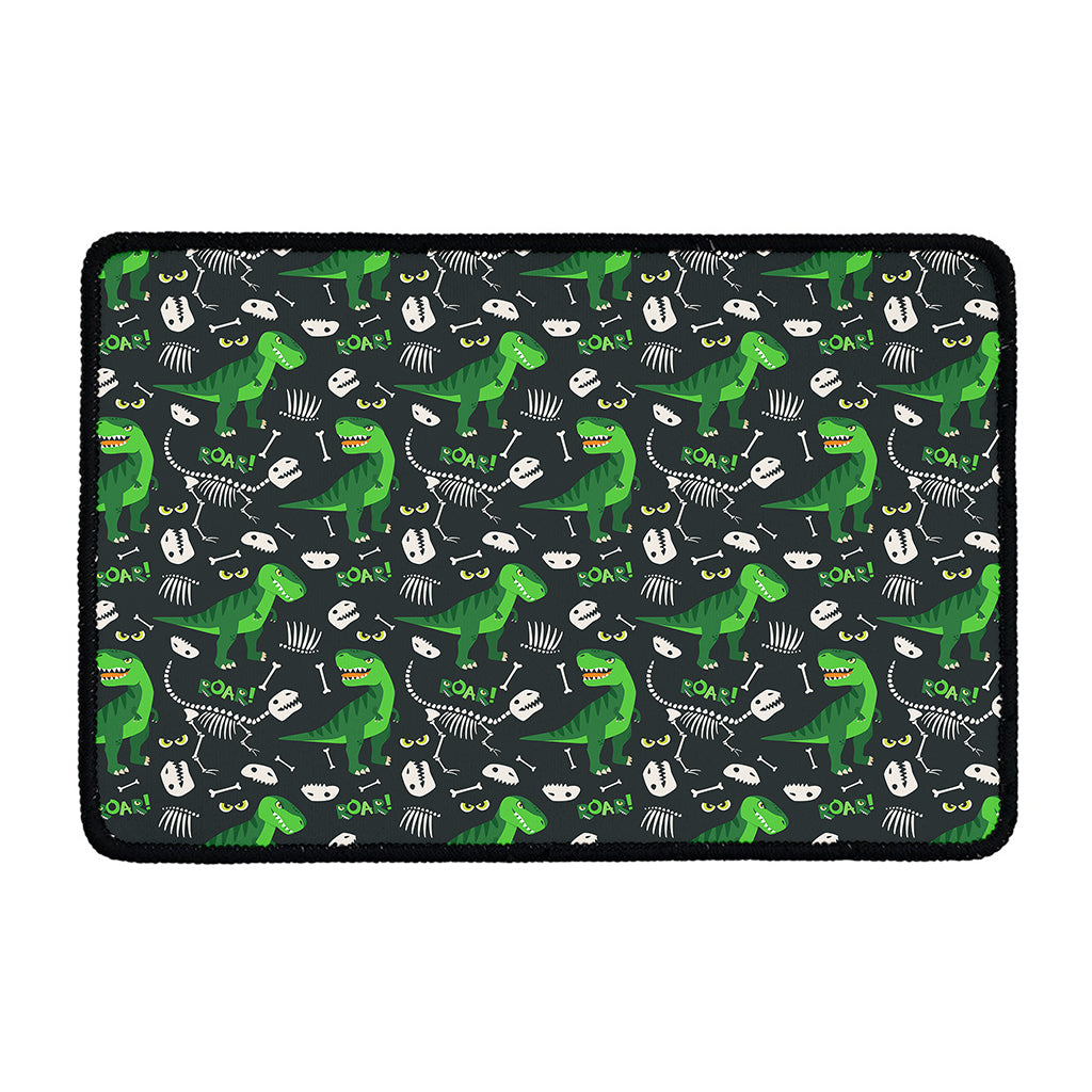 T-Rex And Dino Fossil Pattern Print Kitchen Mat