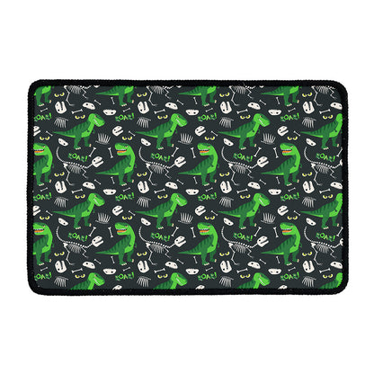 T-Rex And Dino Fossil Pattern Print Kitchen Mat