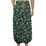 T-Rex And Dino Fossil Pattern Print Lantern Pants