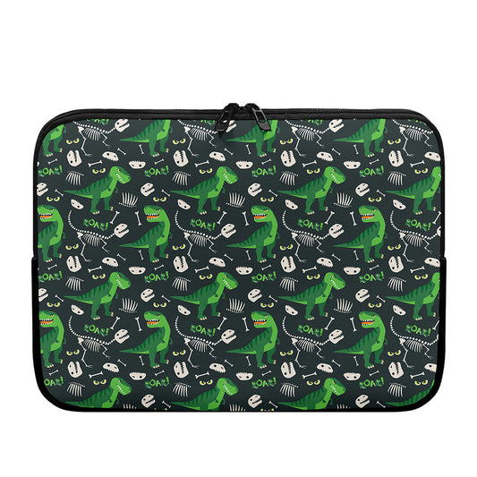 T-Rex And Dino Fossil Pattern Print Laptop Sleeve