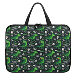 T-Rex And Dino Fossil Pattern Print Laptop Sleeve With Handle
