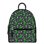 T-Rex And Dino Fossil Pattern Print Leather Backpack