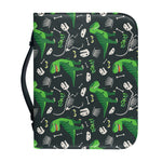 T-Rex And Dino Fossil Pattern Print Leather Bible Cover