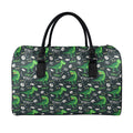 T-Rex And Dino Fossil Pattern Print Leather Duffel Bag