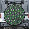 T-Rex And Dino Fossil Pattern Print Leather Spare Tire Cover