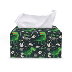 T-Rex And Dino Fossil Pattern Print Leather Tissue Box Cover