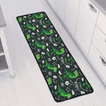T-Rex And Dino Fossil Pattern Print Long Kitchen Mat