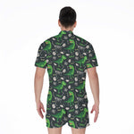 T-Rex And Dino Fossil Pattern Print Men's Rompers