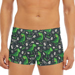 T-Rex And Dino Fossil Pattern Print Men's Short Boxer Briefs