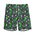T-Rex And Dino Fossil Pattern Print Men's Athletic Shorts