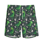 T-Rex And Dino Fossil Pattern Print Men's Sports Shorts