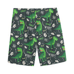 T-Rex And Dino Fossil Pattern Print Men's Sports Shorts