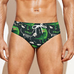T-Rex And Dino Fossil Pattern Print Men's Swim Briefs