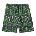 T-Rex And Dino Fossil Pattern Print Men's Swim Trunks