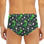 T-Rex And Dino Fossil Pattern Print Men's Triangle Swim Briefs