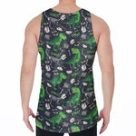 T-Rex And Dino Fossil Pattern Print Men's Velvet Tank Top