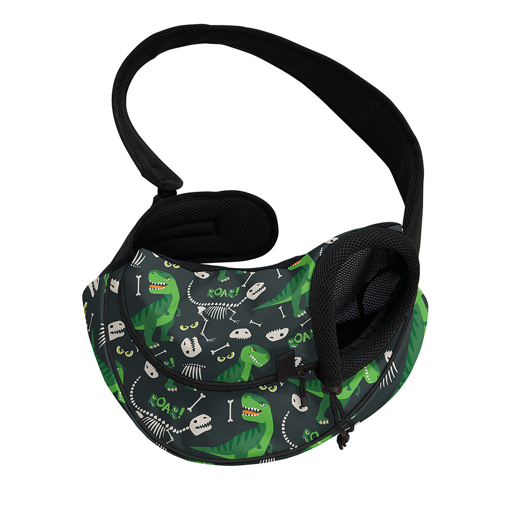 T-Rex And Dino Fossil Pattern Print Pet Sling Carrier