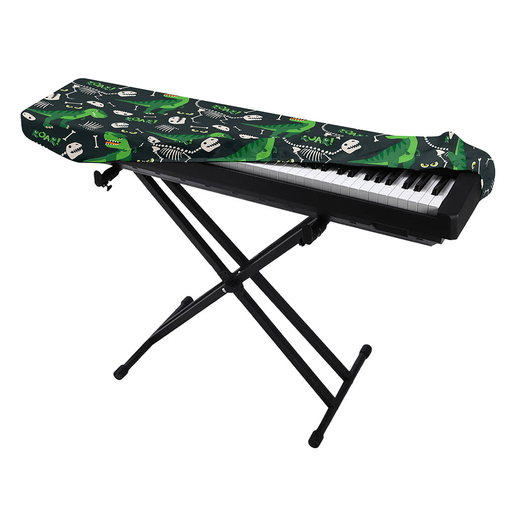 T-Rex And Dino Fossil Pattern Print Piano Keyboard Cover