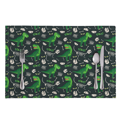 T-Rex And Dino Fossil Pattern Print Placemat
