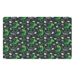 T-Rex And Dino Fossil Pattern Print Polyester Doormat