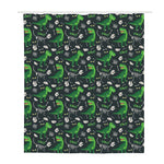 T-Rex And Dino Fossil Pattern Print Polyester Shower Curtain