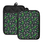 T-Rex And Dino Fossil Pattern Print Pot Holders With Pocket