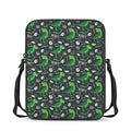 T-Rex And Dino Fossil Pattern Print Rectangular Crossbody Bag