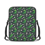 T-Rex And Dino Fossil Pattern Print Rectangular Crossbody Bag