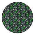 T-Rex And Dino Fossil Pattern Print Round Floor Mat