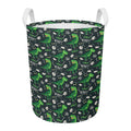 T-Rex And Dino Fossil Pattern Print Round Laundry Basket