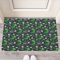 T-Rex And Dino Fossil Pattern Print Rubber Doormat