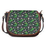T-Rex And Dino Fossil Pattern Print Saddle Bag