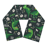 T-Rex And Dino Fossil Pattern Print Scarf