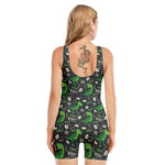T-Rex And Dino Fossil Pattern Print Sleeveless One Piece Swimsuit