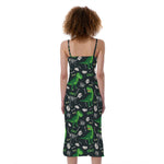 T-Rex And Dino Fossil Pattern Print Slim Fit Midi Cami Dress