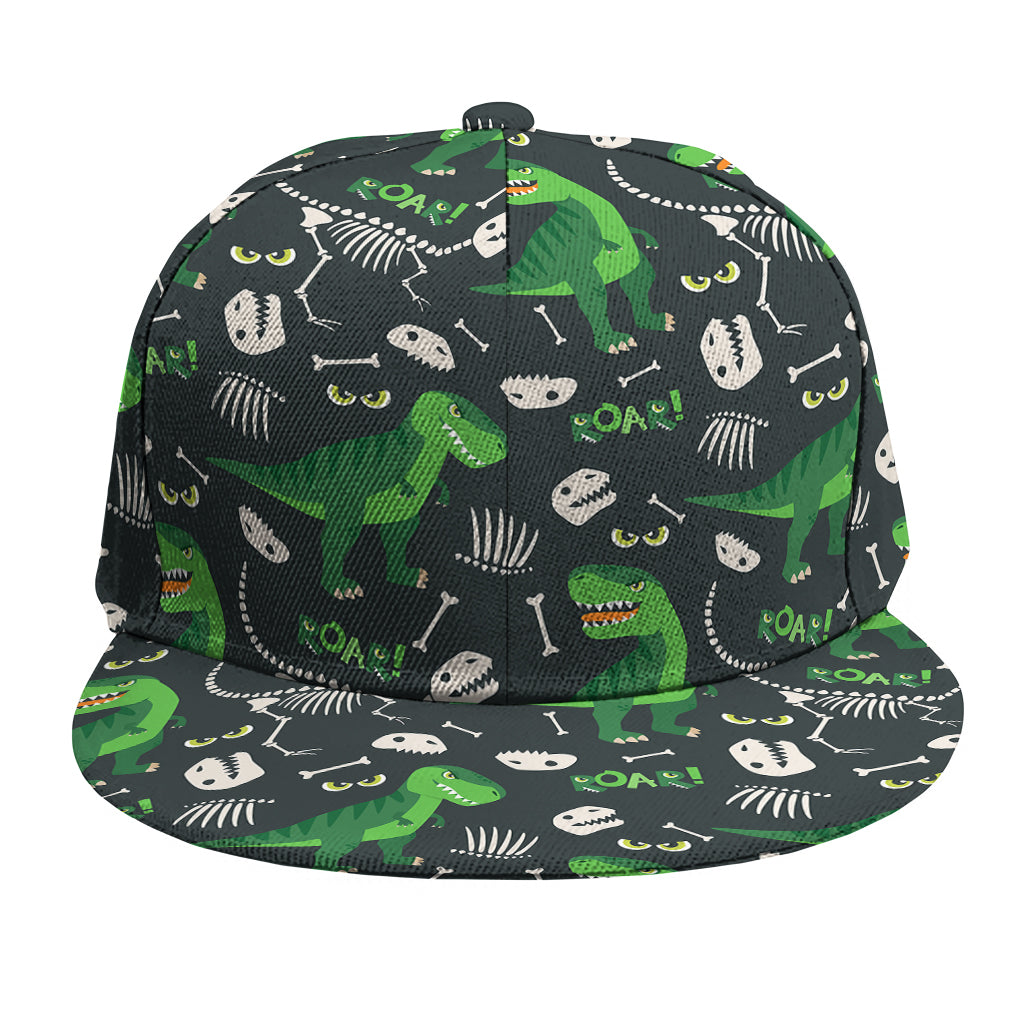 T-Rex And Dino Fossil Pattern Print Snapback Cap