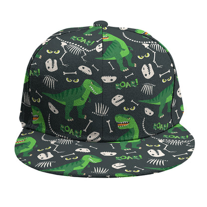 T-Rex And Dino Fossil Pattern Print Snapback Cap