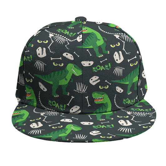 T-Rex And Dino Fossil Pattern Print Snapback Cap