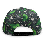 T-Rex And Dino Fossil Pattern Print Snapback Cap