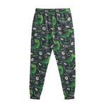 T-Rex And Dino Fossil Pattern Print Sweatpants